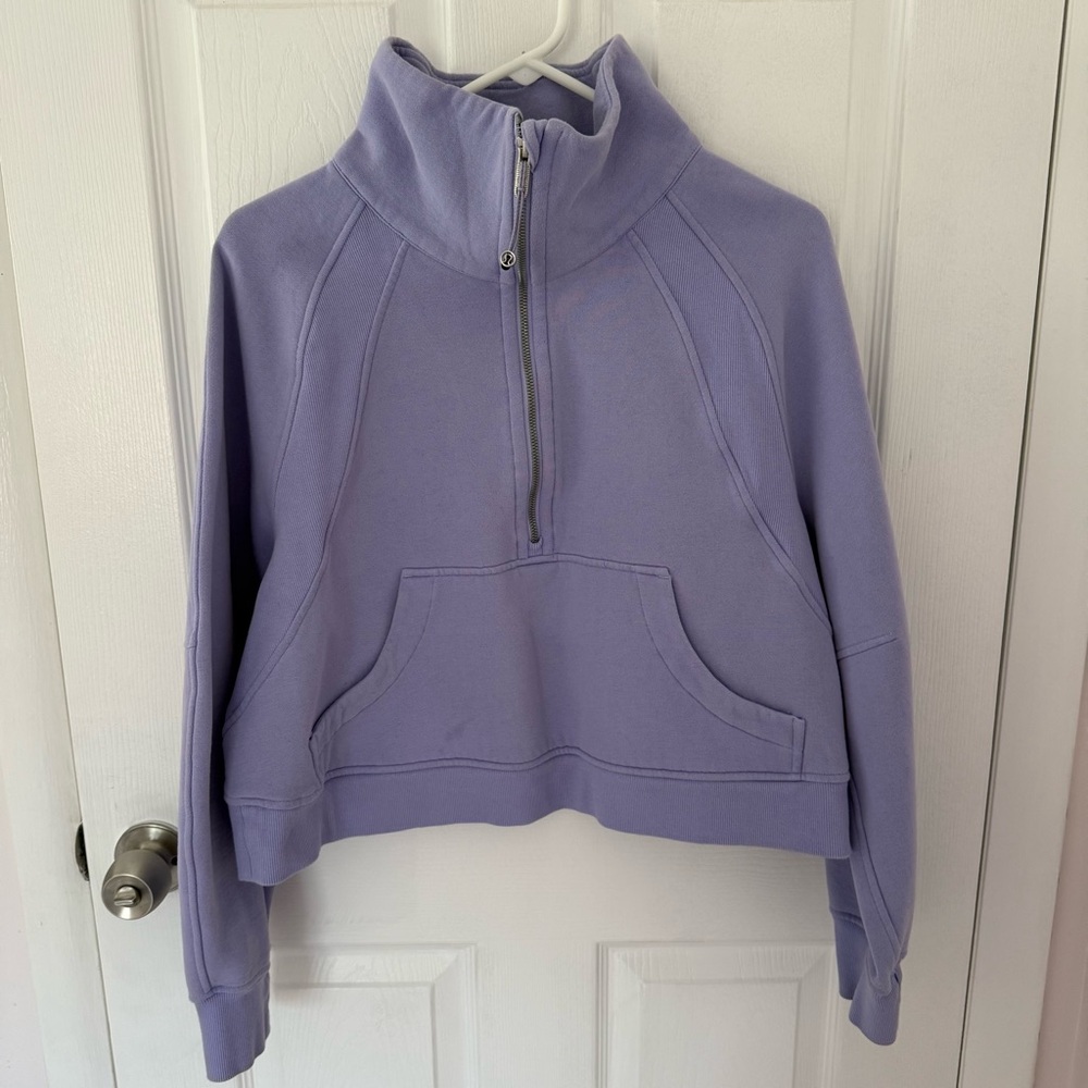 lululemon athletica Lavender Half-Zip Funnel Neck Scuba Sweatshirt Size M/L